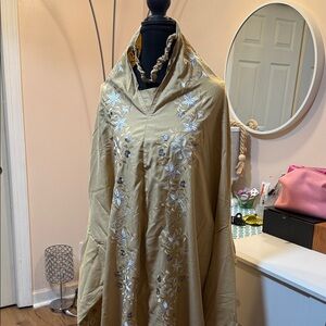 Elegant Gold Embroidered head to toe prayer abaya